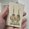 Ceramic vintage statement earrings