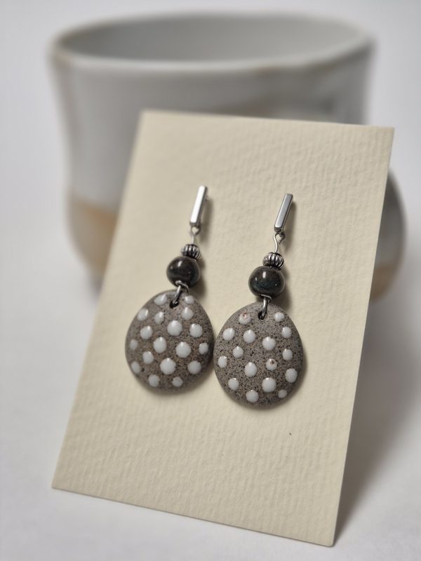 Ceramic drop earrings