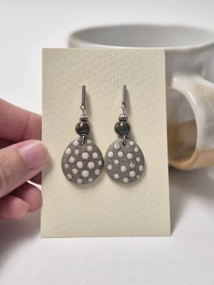Ceramic drop earrings