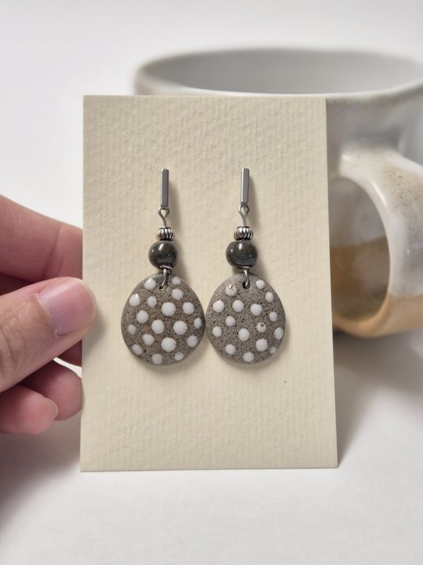 Ceramic drop earrings
