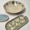 Ceramic tray in green