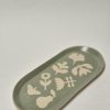 Ceramic tray in green