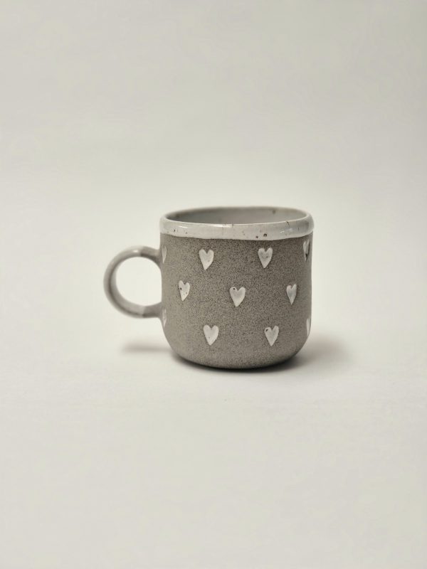 Coffee cup with hearts