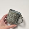 Textured blue mug