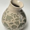Ceramic sgraffito vase