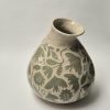 Ceramic sgraffito vase