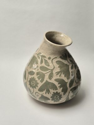 Ceramic sgraffito vase