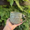 Big ceramic textured mug