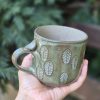 Ceramic leaf mug